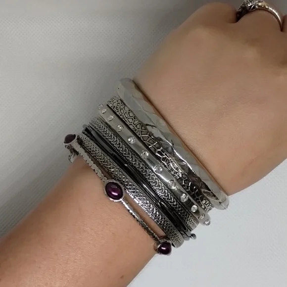 Mix bangle bracelet set - Picture 3 of 3